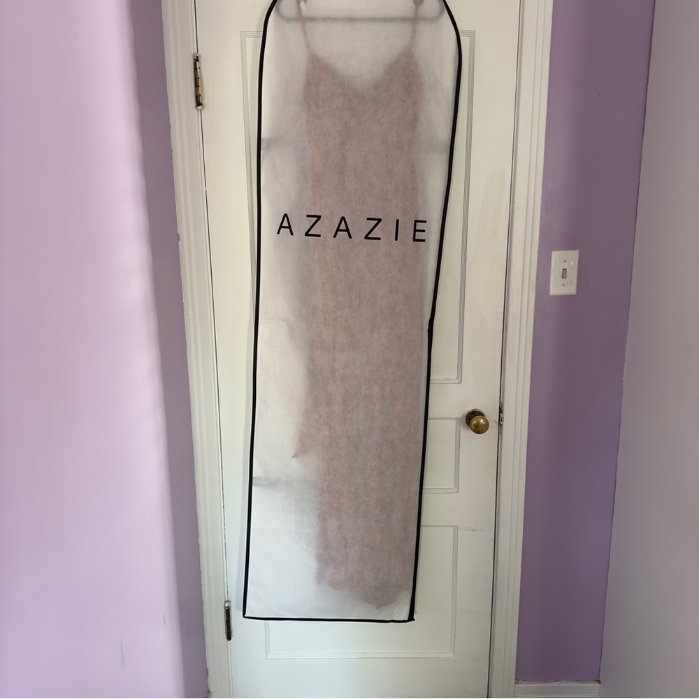 AZAZIE ZEYA — Paprika A-Line Pleated Stretch Satin Dress - Picture 5 of 14